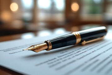 A single contract awaits a signature, emphasizing commitment in property transactions.