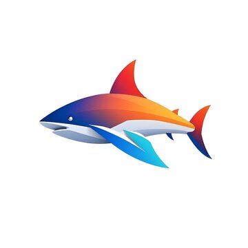 VECTOR AND MINIMAL LOGO OF A SHARK