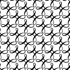 Fototapeta premium Seamless pattern. Swirl ornament, monogram and curl. Vector illustration. Wrapping paper, textiles. Nice background