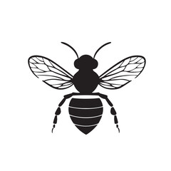 Fototapeta premium Bee in cartoon, doodle style . Image for t-shirt, web, mobile apps and ui. Isolated 2d vector illustration in logo, icon, sketch style, Eps 10, black and white. AI Generative