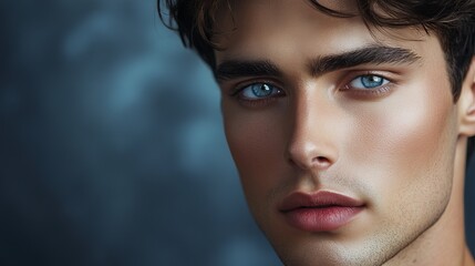 Fototapeta premium Essential makeup products for enhancing male features