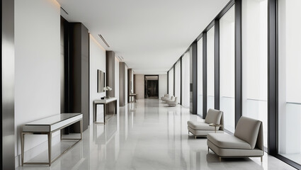 Fototapeta premium Hotel corridor.