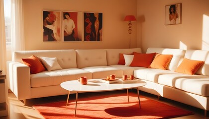 Photo interior modern design room 3d illustration