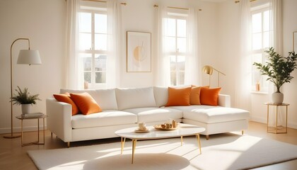 Fototapeta premium Photo interior modern design room 3d illustration