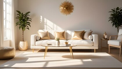 Photo interior modern design room 3d illustration
