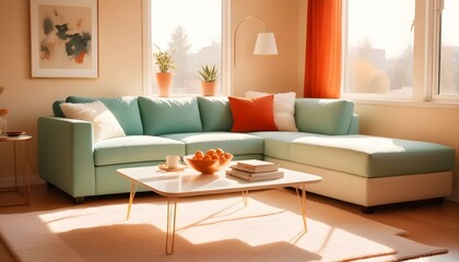 Photo interior modern design room 3d illustration
