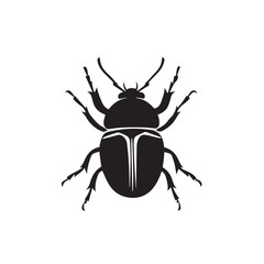 Fototapeta premium Beetle in cartoon, doodle style . Image for t-shirt, web, mobile apps and ui. Isolated 2d vector illustration in logo, icon, sketch style, Eps 10, black and white. AI Generative
