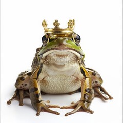 frog with a crown on his head.