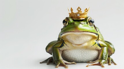 frog with a crown on his head.