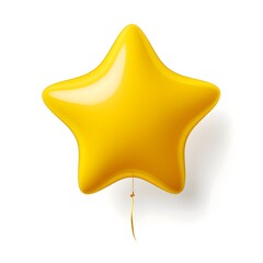 A YELLOW STAR-SHAPED BALLOON