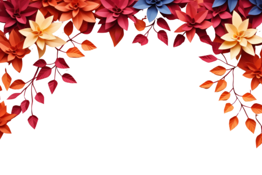 PNG Autumn backgrounds pattern flower.