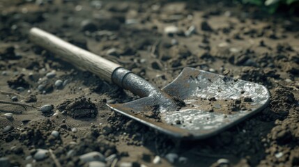 shovel in the ground