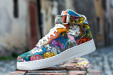 Custom Sneaker Design, Artists hand-painting and customizing sneakers with unique designs