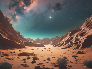 lush landscape on an alien planet