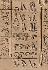 A Bas Relief at Karnak Temple complex. Luxor. Egypt.