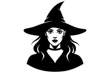 Witches Silhouette, Perfect for Halloween and Magical Themes - Flat Vector Illustration