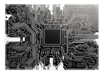 PNG Technology circuit board electronics complexity blackboard.