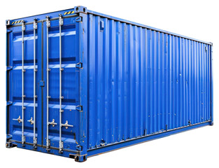 PNG Blue shipping container jacuzzi tub cargo container.