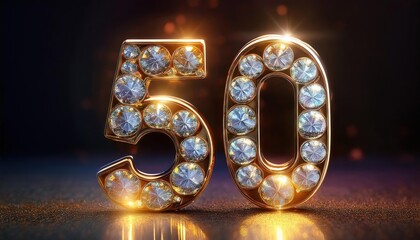 50th Anniversary Celebration with Sparkling Diamonds