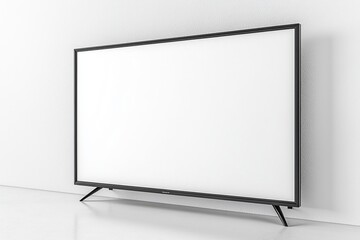 Fototapeta premium TV screen mockup on isolated background created with Generative AI