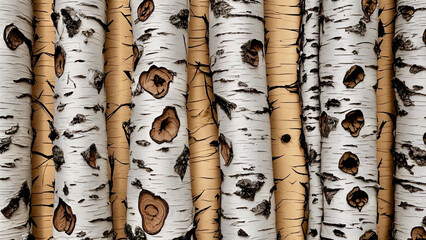Fototapeta premium birch logs