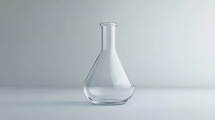 Blank chemistry flask glass. Chemistry lab glassware