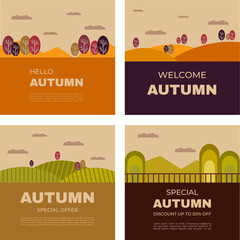 simple autumn illustration template ser