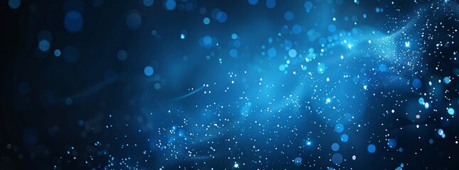 Fototapeta premium Abstract Blue and Black Gradient Background with Light Flare