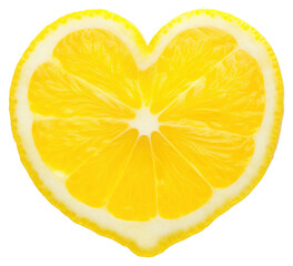 PNG  Lemon heart shape fruit plant food.