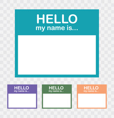 name badge template. hello my name is blank template. EPS 10.