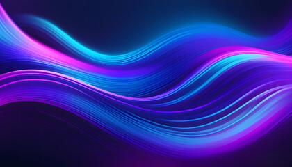 Fototapeta premium Abstract Neon Waves Background in Blue and Pink