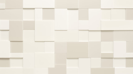Beige And White Minimalist 3D Tile Arrangement