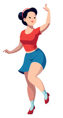 Young woman wearing traditional dress performing japanese dance-