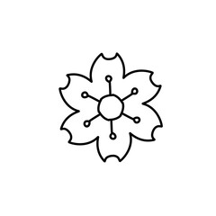 cherry blossom outline