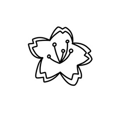 cherry blossom outline