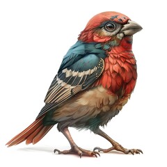 Finch ruin fantasy animal cartoon isolated whitebackground 16:9