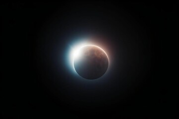 Sun and moon. Total solar eclipse