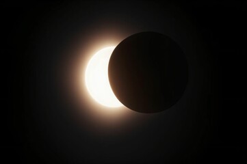 Sun and moon. Total solar eclipse