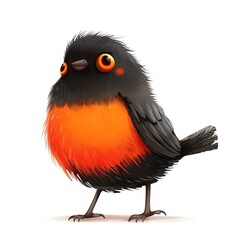 Fototapeta premium Finch Spirit animal cartoon isolated whitebackground 16:9