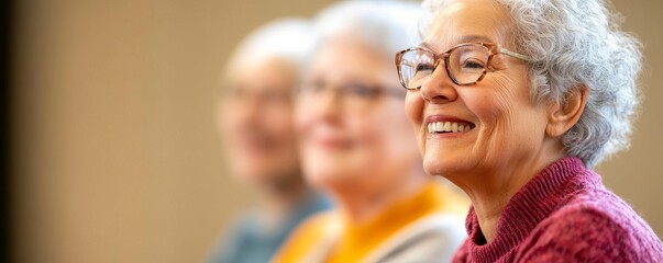 Seniors attending a memory care workshop, learning techniques, supportive and informative