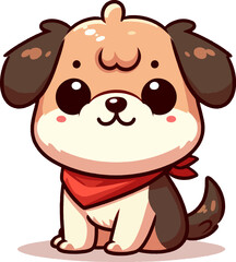 Obraz premium cute cartoon vector dog