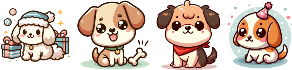 Fototapeta premium cute cartoon vector dog