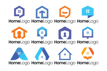 Modern house logo design collection