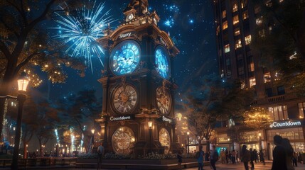 Obraz premium Big Ben in New year eve