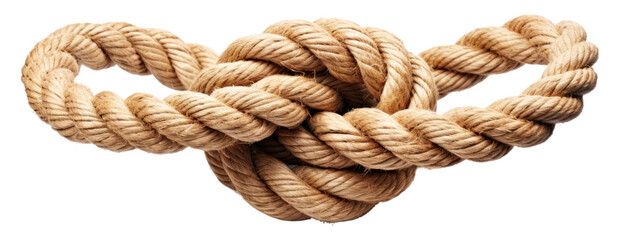Fototapeta premium PNG Rope knot white background durability.