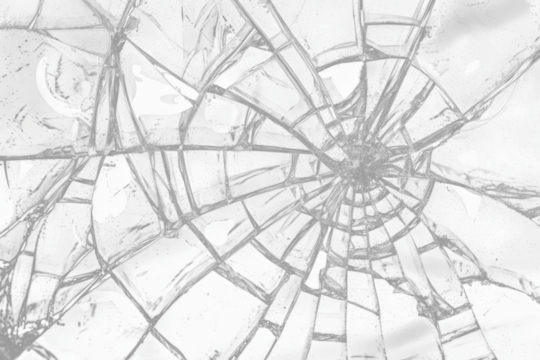 PNG photo of small *Cracked Glass overlay effect*, isolated on black background --ar 3:2