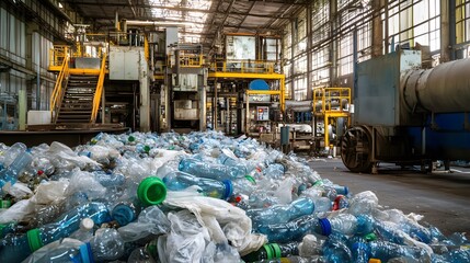 工場内のプラスチック廃棄物