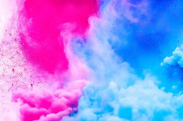 Fototapeta premium Abstract background with waves. Colorful paint splatters. Abstract background. Splashes of water on black. Explosion of colored paints. Close up view