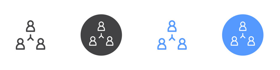 Connection icon Flat set in black and white color