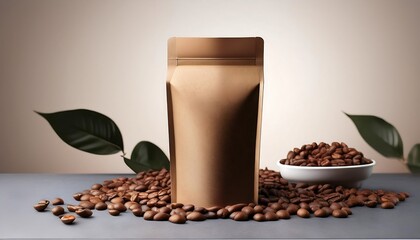 Coffee packaging mockup with a stylish design.